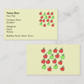 Rode appels en groene appels, Patroon. Visitekaartje (Voorkant / Achterkant)