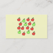 Rode appels en groene appels, Patroon. Visitekaartje (Achterkant)