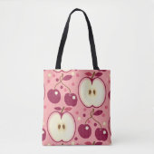 Rode appels en kersen Canvas tas (Voorkant)