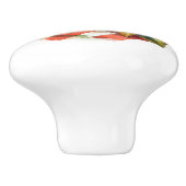 Rode appels en rode geruite keuken keramische knop (Zijkant)