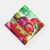 Rode appels en Rozen Het leven is goed dinerservet Servet (Hoek)