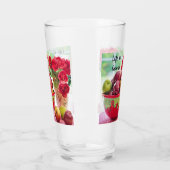 Rode Appels en Rozen Het Leven is Goed Drinken Glas (Links)