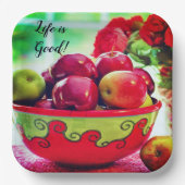 Rode appels en Rozen Het leven is goed papier Bord (Voorkant)