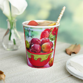 Rode appels en rozen Het leven is goed Papieren b Bekers
