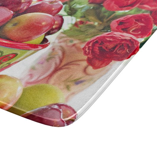 Rode appels en Rozen Het leven is goed Snijplank (Hoek)