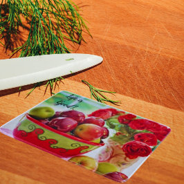 Rode appels en rozen Leven is goed  Snijplank