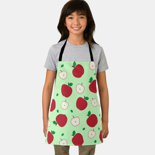 Rode appels en Schort van gesneden appels (Insitu)