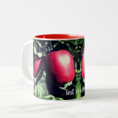 Rode appels Gedeeltelijke kleur Aangepast Tweekleurige Koffiemok (Voorkant links)