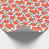 Rode appels: Gouden gestructureerd patroon. Cadeaupapier (Hoek)