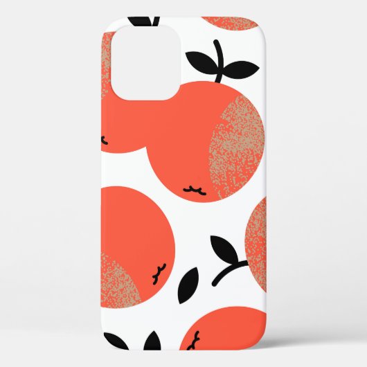 Rode appels: Gouden gestructureerd patroon. Case-Mate iPhone Case (Achterkant)