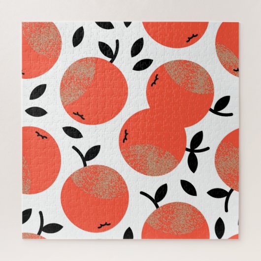 Rode appels: Gouden gestructureerd patroon. Legpuzzel (Verticaal)