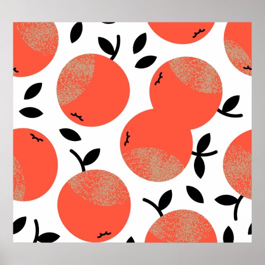 Rode appels: Gouden gestructureerd patroon. Poster (Voorkant)