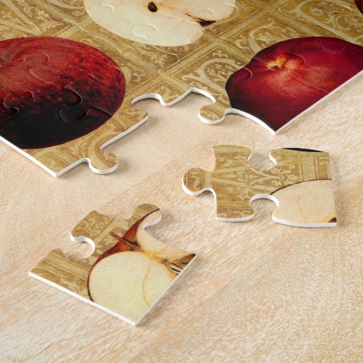  rode appels gouden klasse jaar legpuzzel (Zijkant)