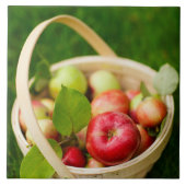 Rode appels in een mand tegeltje (Voorkant)