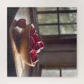 Rode appels in houten kom legpuzzel (Horizontaal)