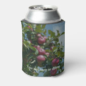 Rode appels klaar voor het plukken van gepersonali blikjeskoeler (Blikje Achterkant)