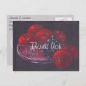 Rode appels leven nog steeds olie schilderen Dank  Briefkaart (Voorkant / Achterkant)