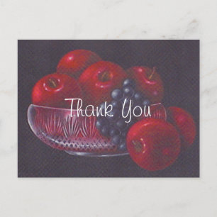 Rode appels leven nog steeds olie schilderen Dank  Briefkaart