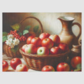 rode appels mand stilleven schilderij decoupage tissuepapier (Voorkant)