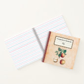 Rode appels met bladeren gepersonaliseerde samenst notitieboek (Binnen)