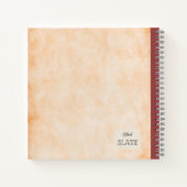 Rode appels met bladeren gepersonaliseerde samenst notitieboek (Achterkant)