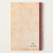 Rode appels met bladeren gepersonaliseerde samenst notitieboek (Achterkant)