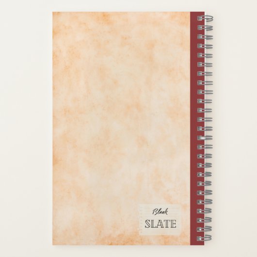 Rode appels met bladeren gepersonaliseerde samenst notitieboek (Achterkant)