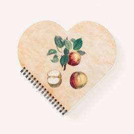 Rode appels met bladeren notitieboek