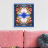 Rode appels op Abstracte boomverf Canvas Afdruk (Insitu (Woonkamer))