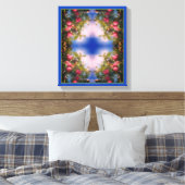 Rode appels op Abstracte boomverf Canvas Afdruk (Insitu (Slaapkamer))