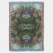 Rode appels op Abstracte boomverf Deken (Voorkant Verticaal)