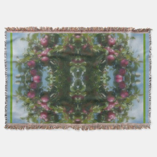Rode appels op Abstracte boomverf Deken (Voorkant)