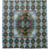 Rode appels op Abstracte boomverf Douchegordijn (Voorkant)