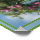 Rode appels op Abstracte boomverf Poster (Hoek)