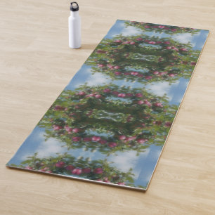 Rode appels op Abstracte boomverf Yogamat