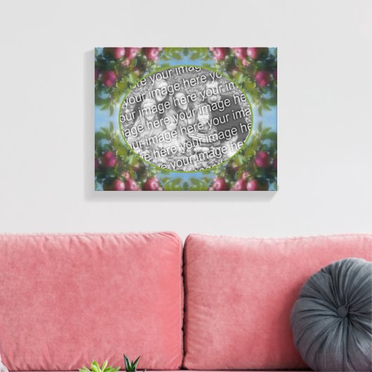 Rode appels op boom Creëer Uw eigen foto Canvas Afdruk (Insitu (Woonkamer))