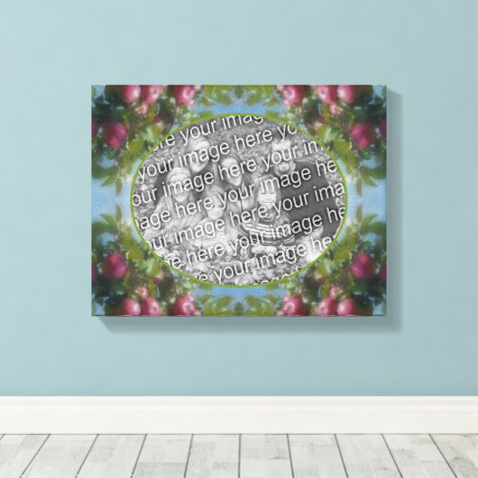 Rode appels op boom Creëer Uw eigen foto Canvas Afdruk (Insitu (Houten vloer))