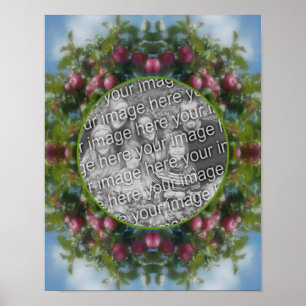 Rode appels op boom Lijst Creëer Uw eigen foto Poster