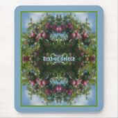 Rode appels op boom schilderen gepersonaliseerd muismat (Voorkant)