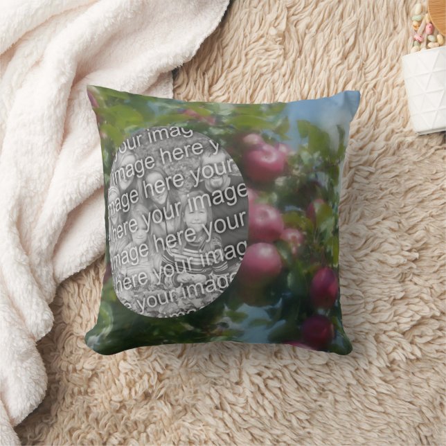 Rode appels op boom schilderen Voeg je foto toe Kussen (Deken)