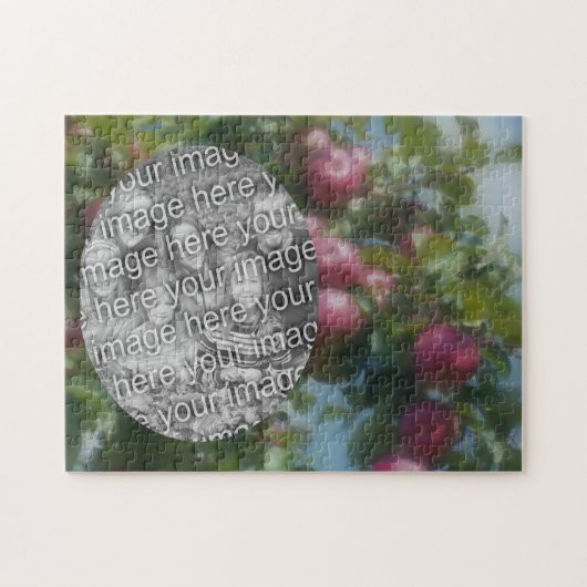 Rode appels op boom schilderen Voeg je foto toe Legpuzzel (Horizontaal)