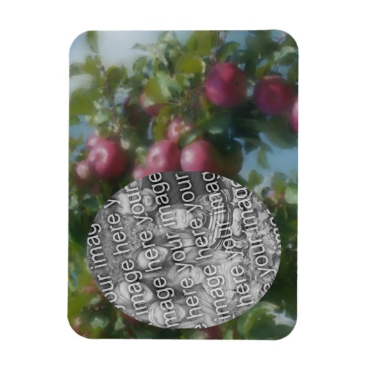 Rode appels op boom schilderen Voeg je foto toe Magneet (Verticaal)