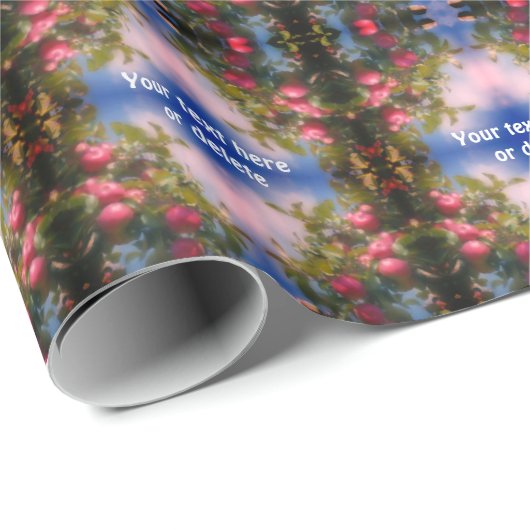 Rode appels op boomschilderij Abstract gepersonali Cadeaupapier (Rol Hoek)