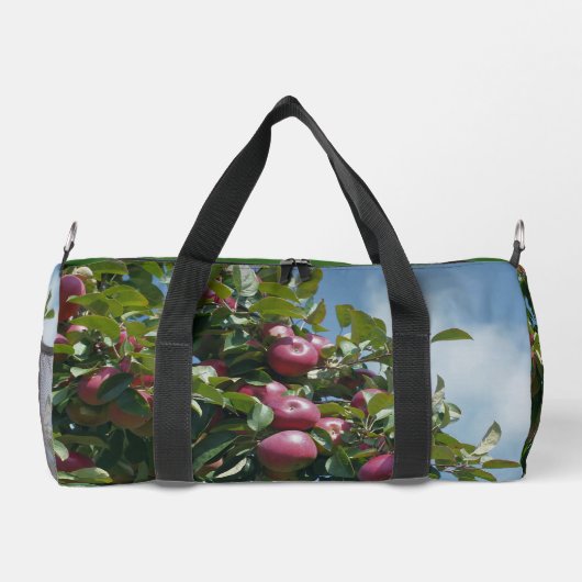 Rode appels op de boom gepersonaliseerd plunjezak (Achterkant)