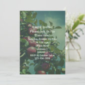 Rode appels op de Natuur van de bomen Kaart (Staand voorkant)