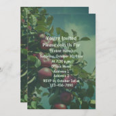 Rode appels op de Natuur van de bomen Kaart (Voorkant / Achterkant)