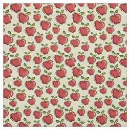 Rode appels op gele achtergrond patroon ontwerp ku stof