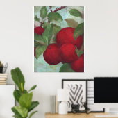 Rode appels op groen poster (Thuiskantoor)