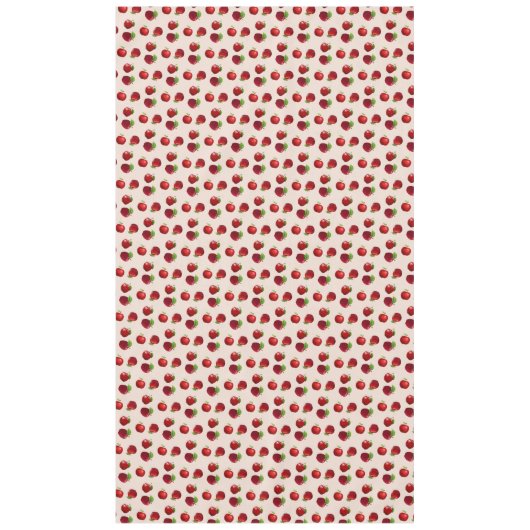 Rode appels op lichtbeige tablet tafelkleed (Voorkant)