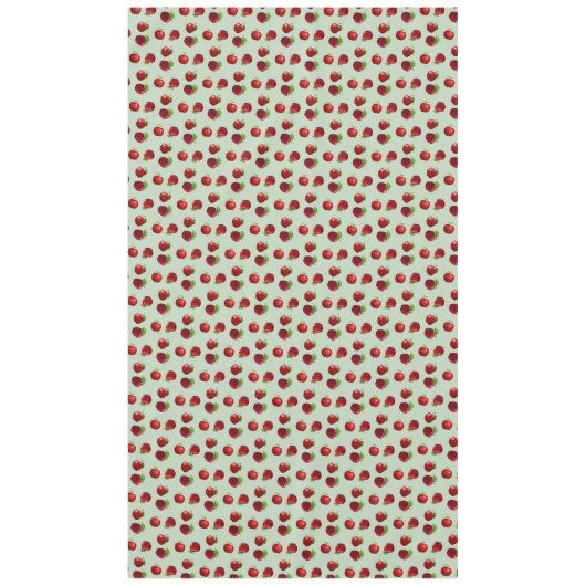 Rode appels op lichtgroene tablet tafelkleed (Voorkant)